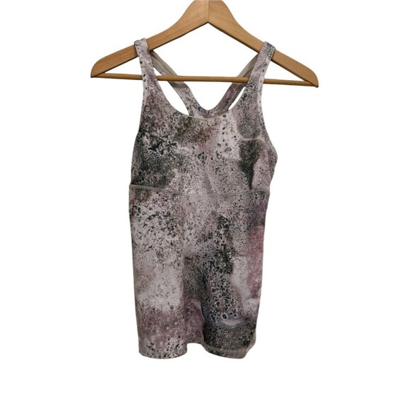 Lululemon Tank Top Limited Edition Racerback Built in Bra Pink Gray Size Small - Picture 1 of 8